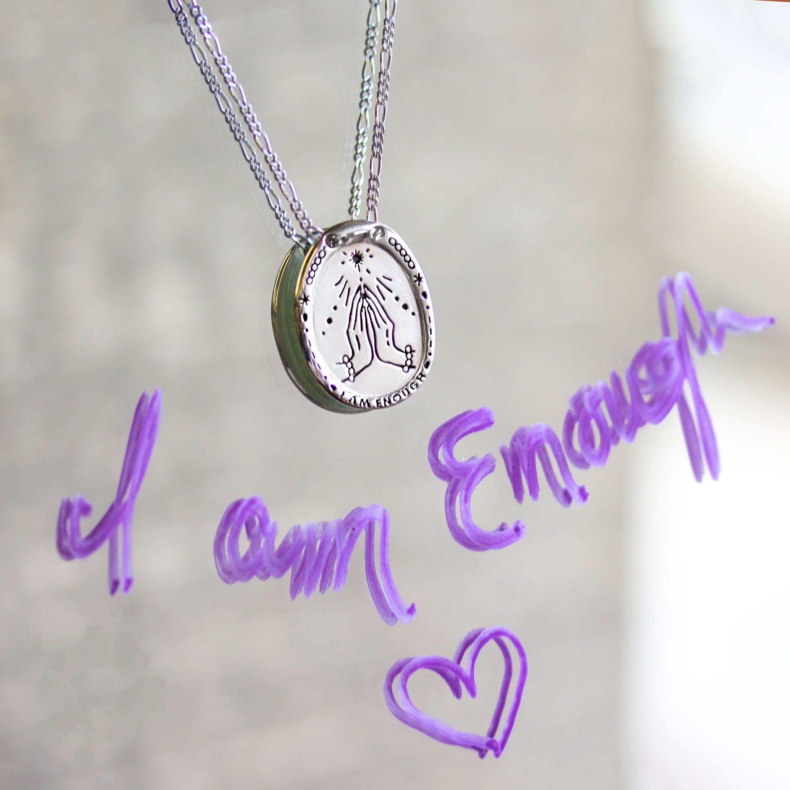 I AM Enough, 2 Corinthians 9:8 Christian Affirmations Necklace –  ScriptCharms - Scripture Jewelry & Charms